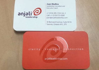 Anjali Leadership business cards