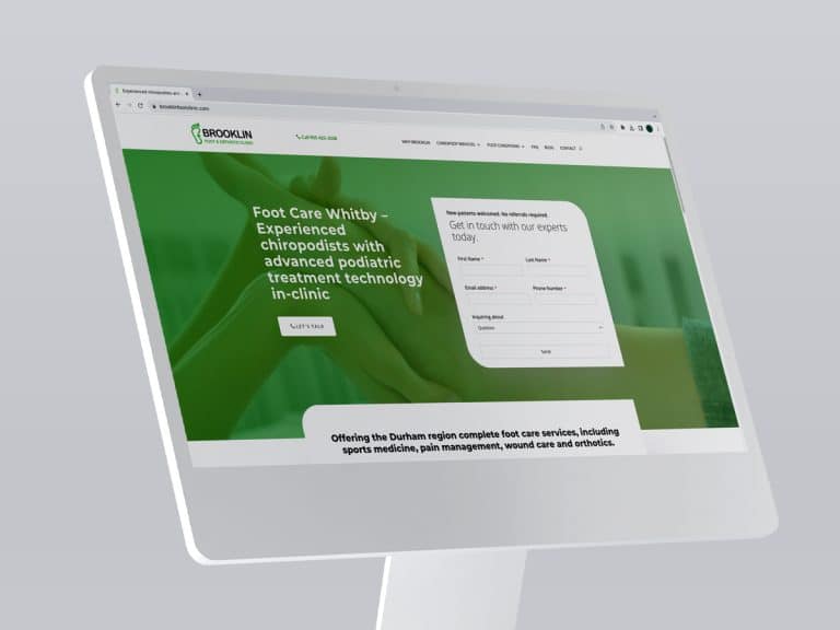 Brooklin Foot Clinic Website Design