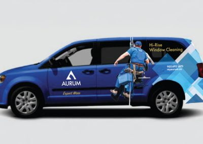 Custom vehicle wrap design for small business in Toronto