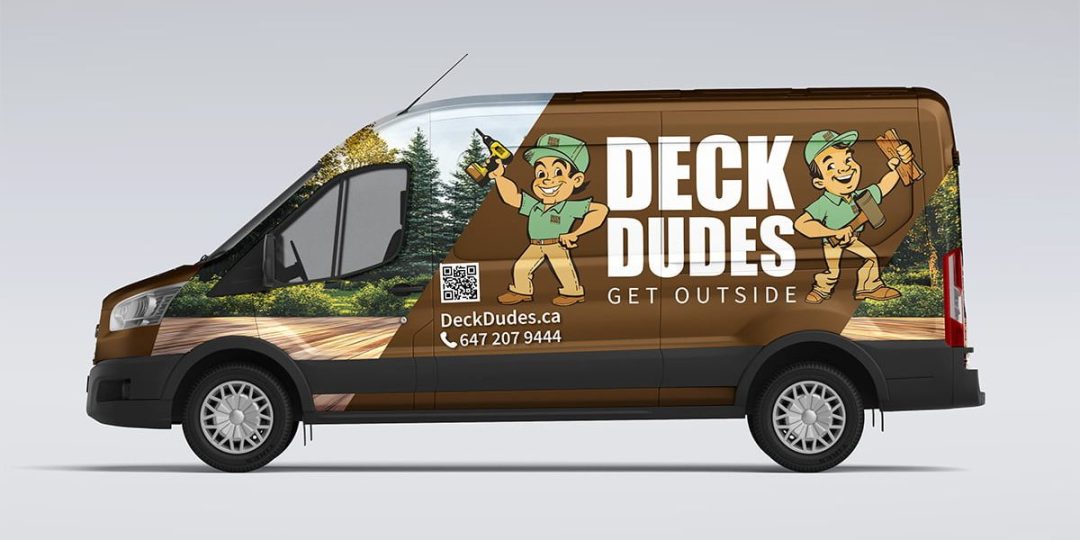 Custom Vehicle Wrap Design - Deck Dudes Brand Identity Design