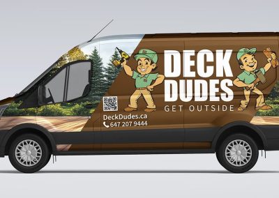 Custom Vehicle Wrap Design - Deck Dudes Brand Identity Design