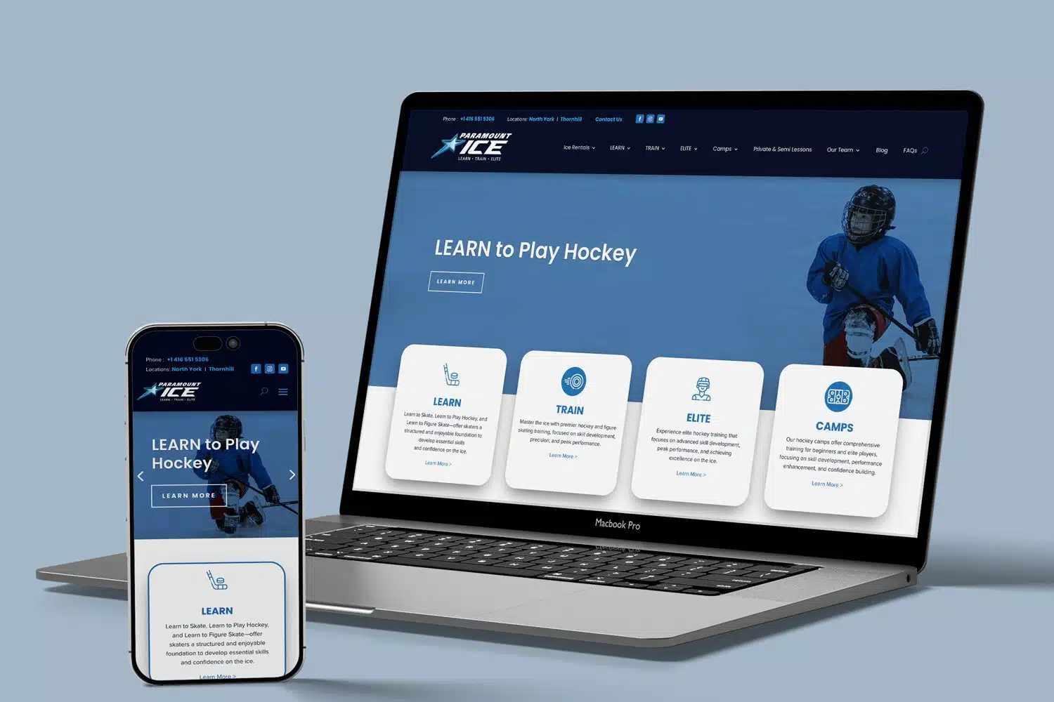 Paramount-Ice-Sports-Management-Website-Redesign-by-Mystique Website and UX/UI design from a leading Toronto graphic design firm