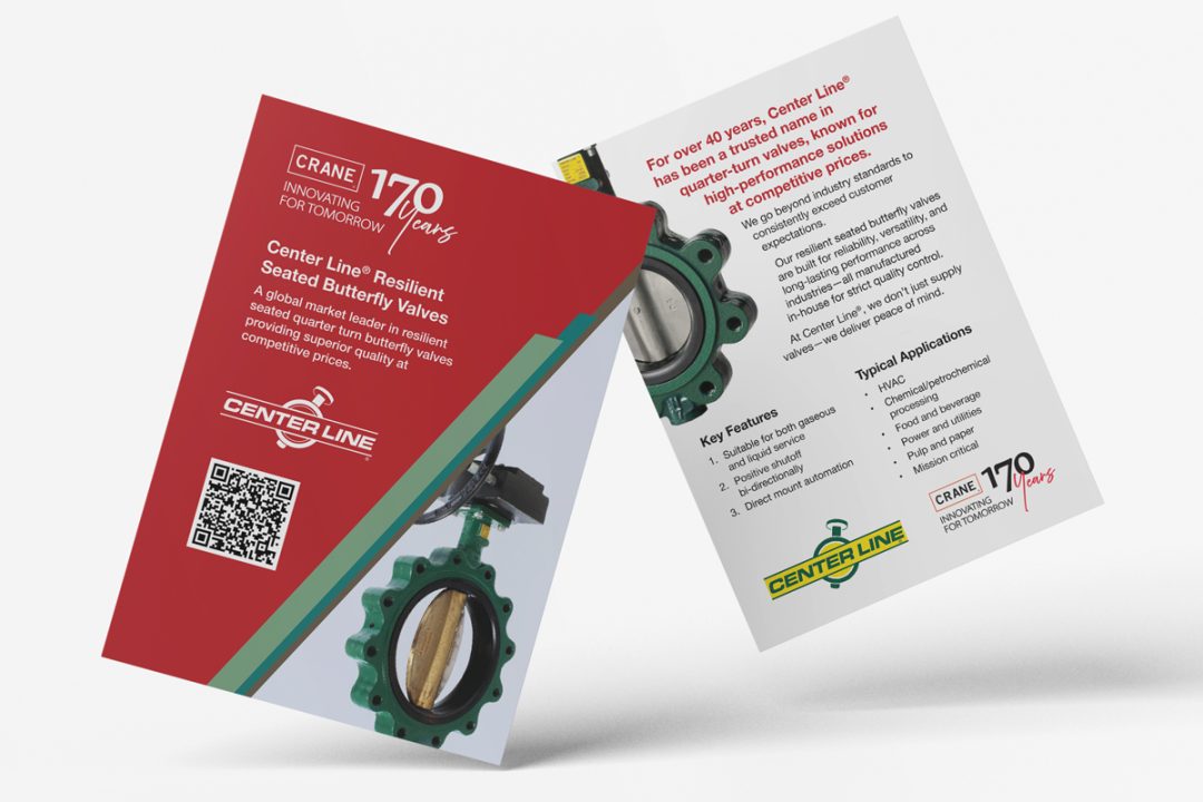 Postcard design for CRANE Co. Data Center Investment Conference