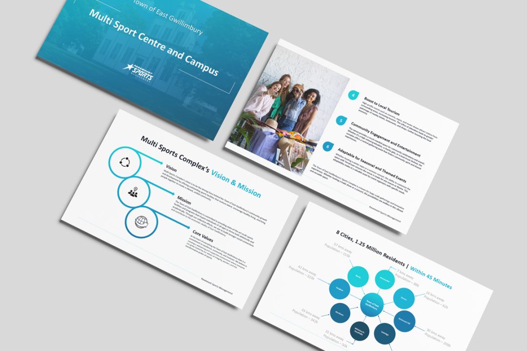 Confident investor pitch deck slides by Presentation Deck Design Agency in Toronto communicating vision and value