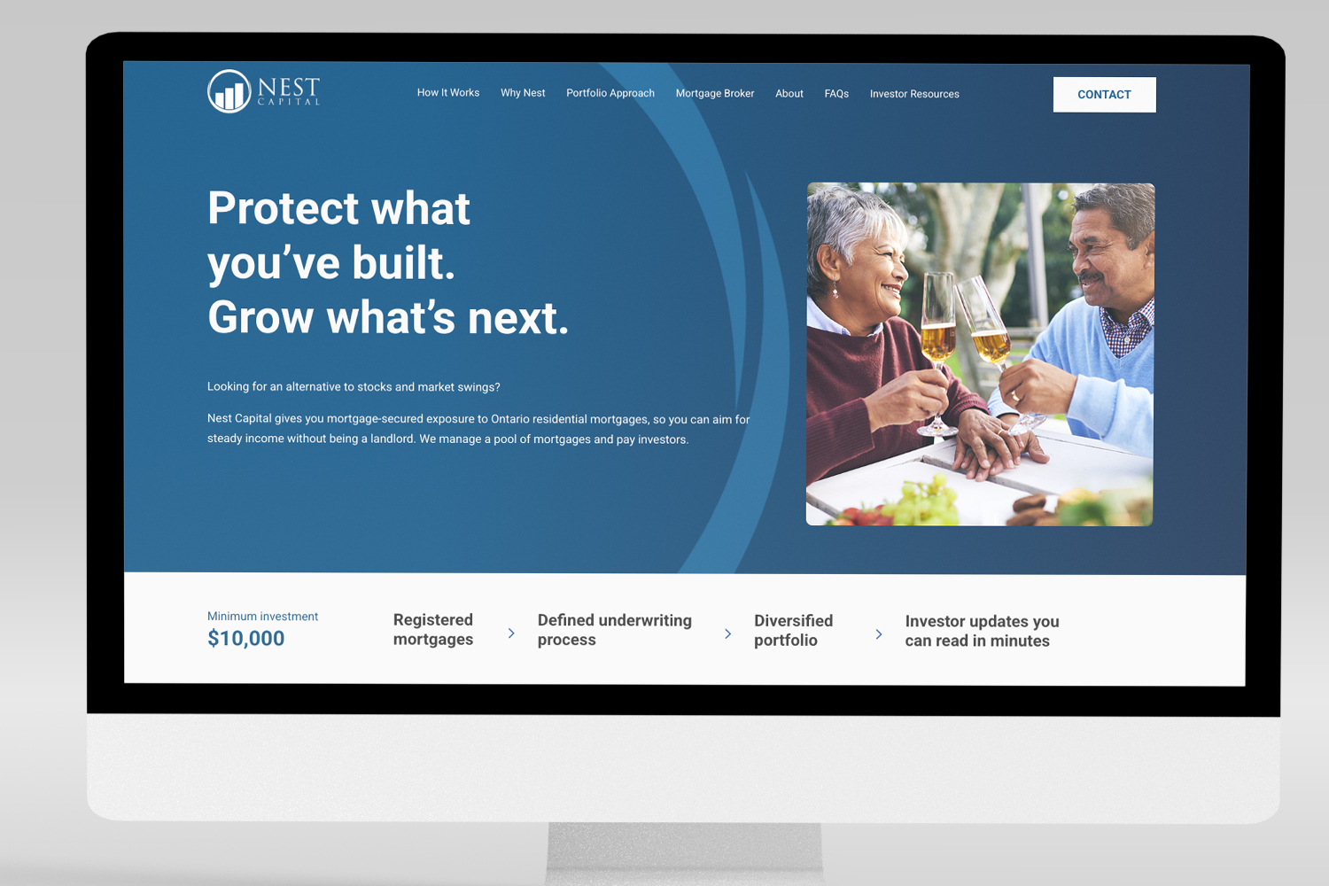 Website design created by expert branding and web design agency Mystique Brand Communications for Nest Capital Mortgage Investment Corporation