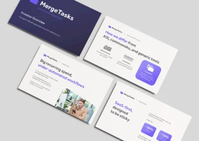 MergeTasks | Presentation Design | Pitch Deck Design | Investor Overview Design Toronto