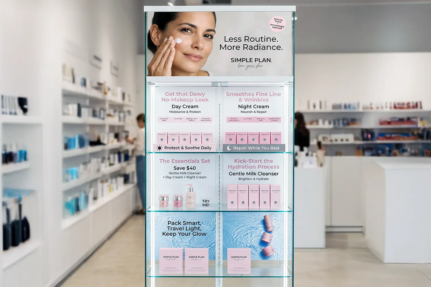 Simple Plan Skincare Retail Display