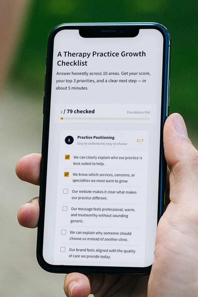 Free Therapy Practice Marketing Checklist | Mystique