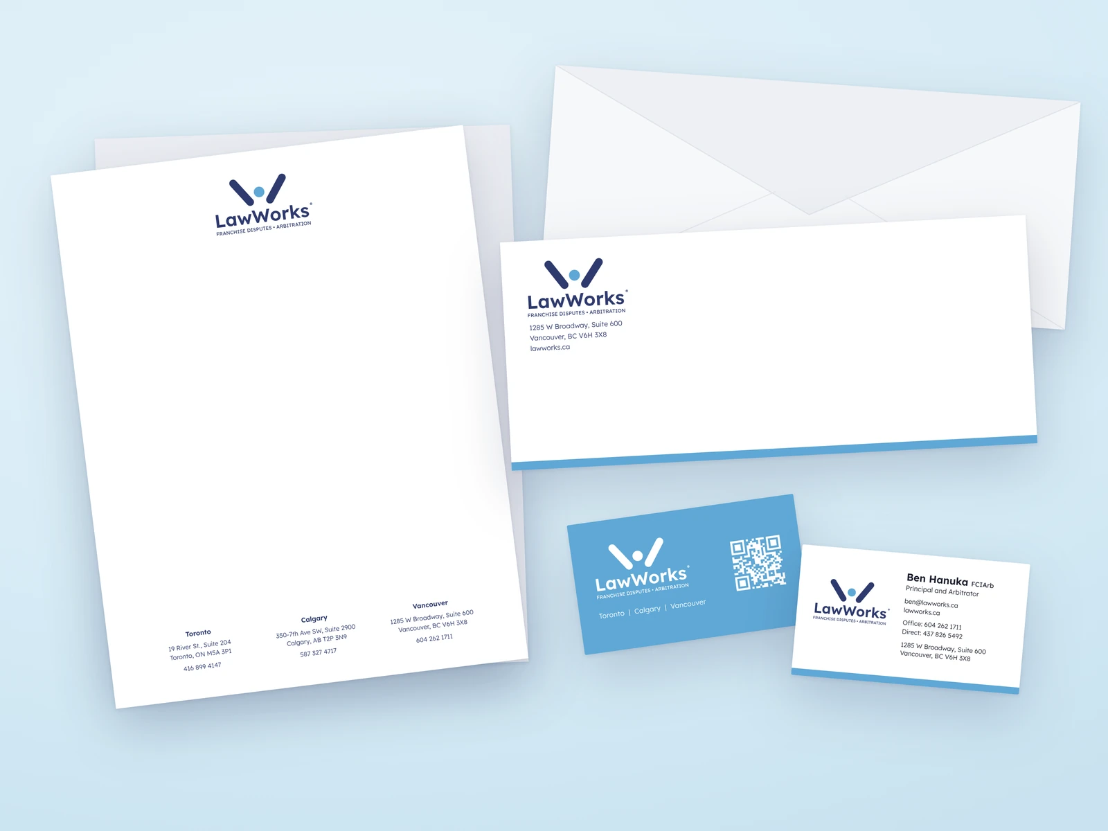 Law Works Stationery design